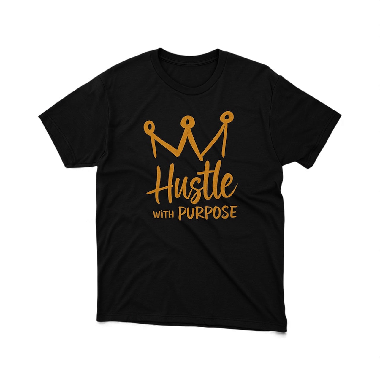 Hustle With Purpose Gold Crown T-Shirt